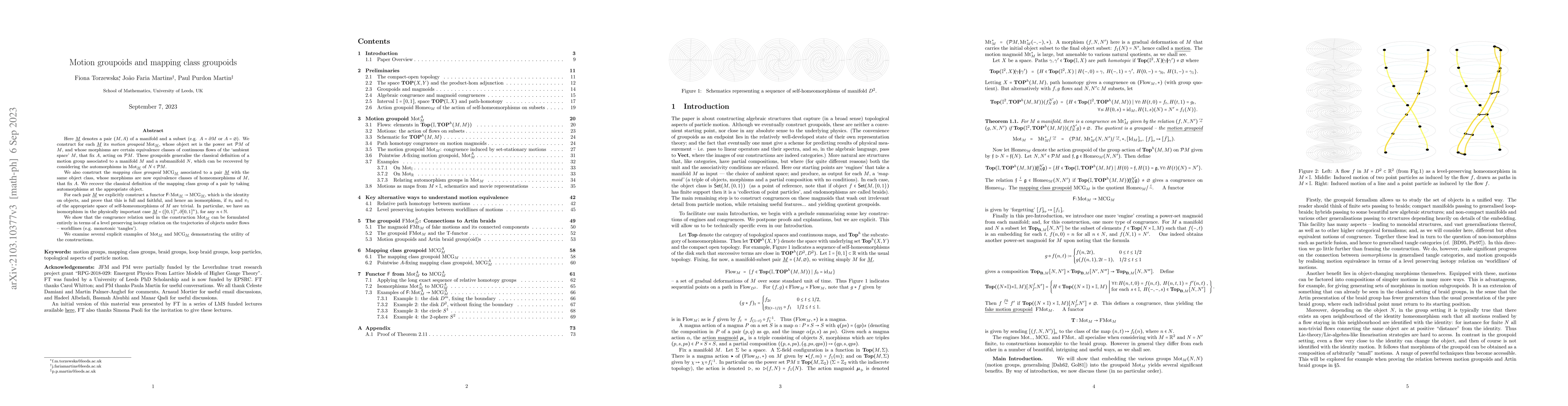 Thumbnail for Motion groupoids and mapping class groupoids
