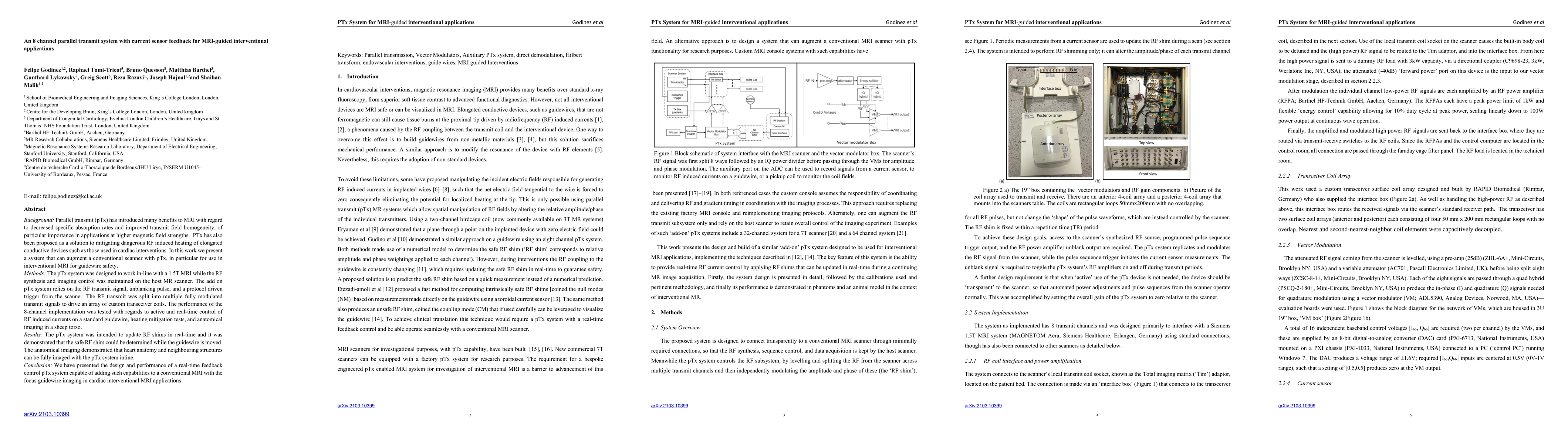 Thumbnail for An 8 channel parallel transmit system with current sensor feedback for
  MRI-guided interventional applications