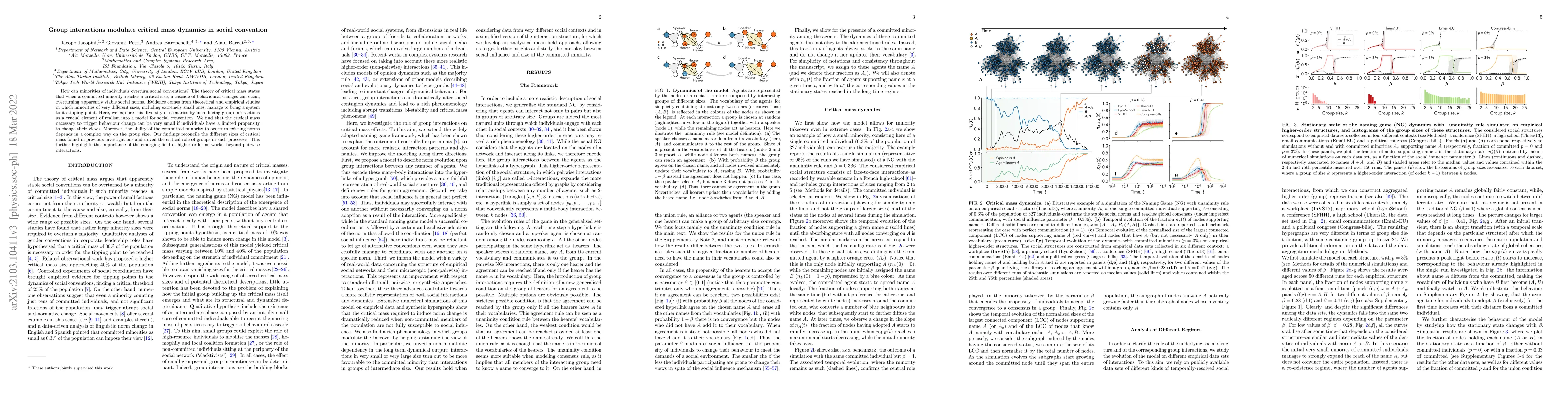 Thumbnail for Group interactions modulate critical mass dynamics in social convention