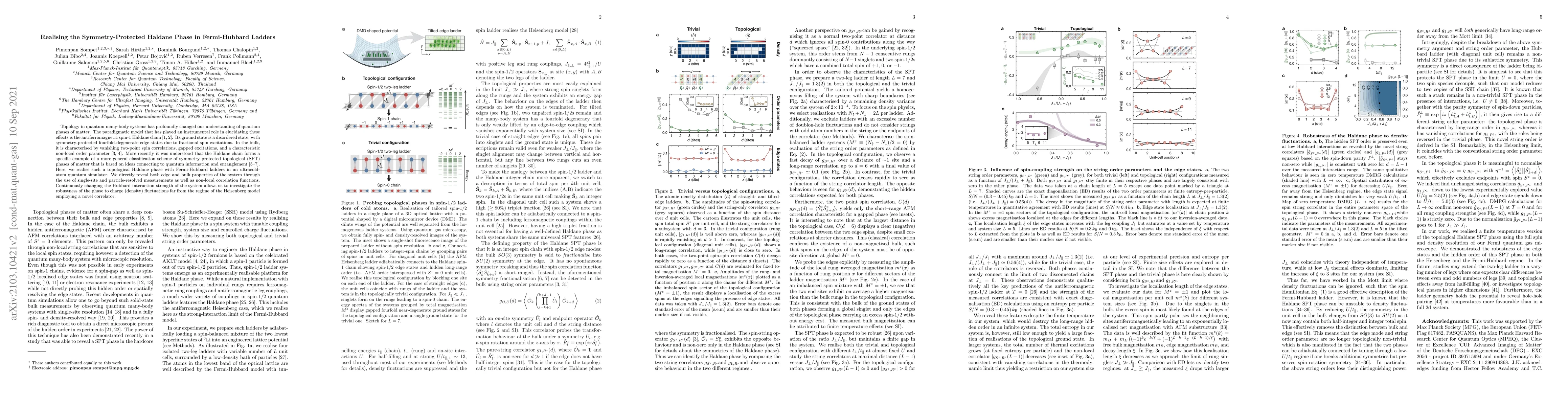 Thumbnail for Realising the Symmetry-Protected Haldane Phase in Fermi-Hubbard Ladders