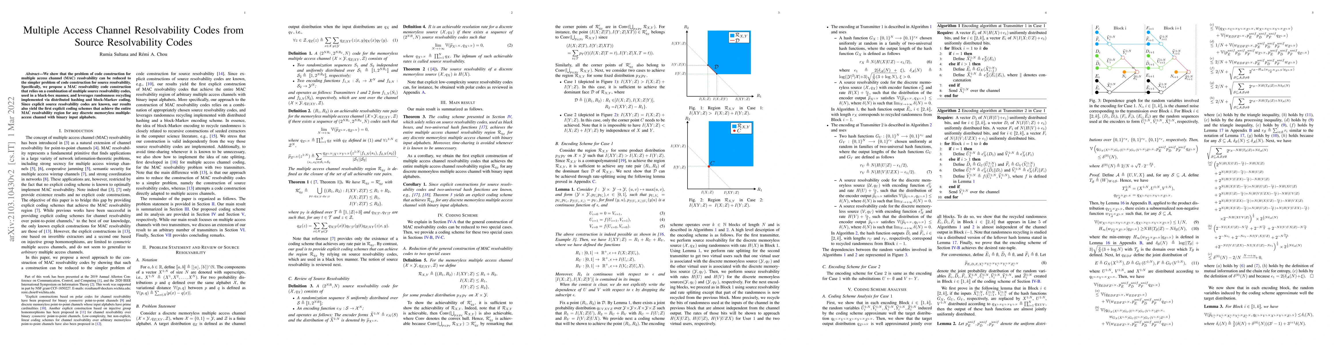 Thumbnail for Multiple Access Channel Resolvability Codes from Source Resolvability
  Codes
