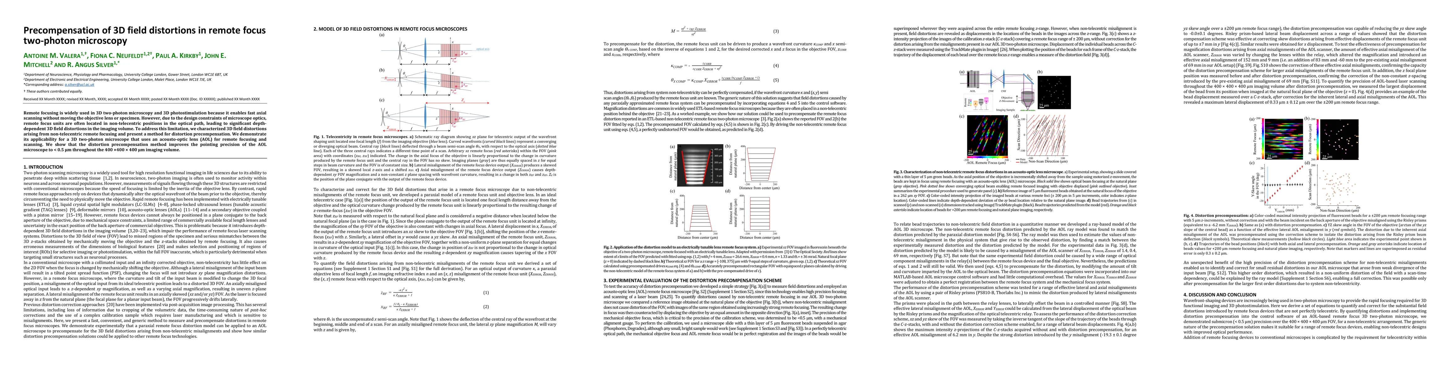 Thumbnail for Precompensation of 3D field distortions in remote focus two-photon
  microscopy