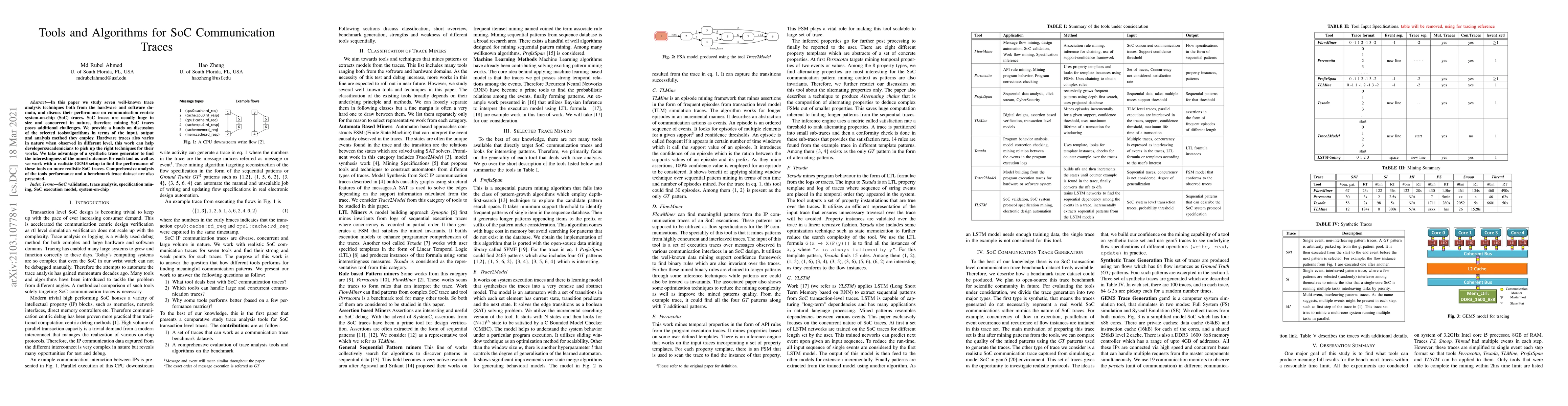 Thumbnail for Tools and Algorithms for SoC Communication Traces