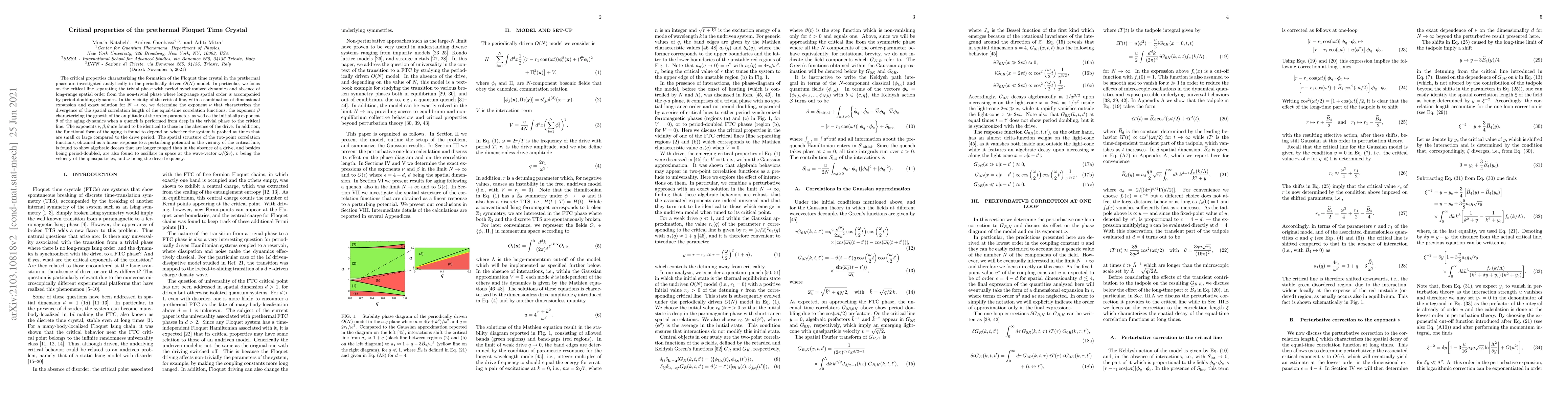 Thumbnail for Critical properties of the prethermal Floquet Time Crystal