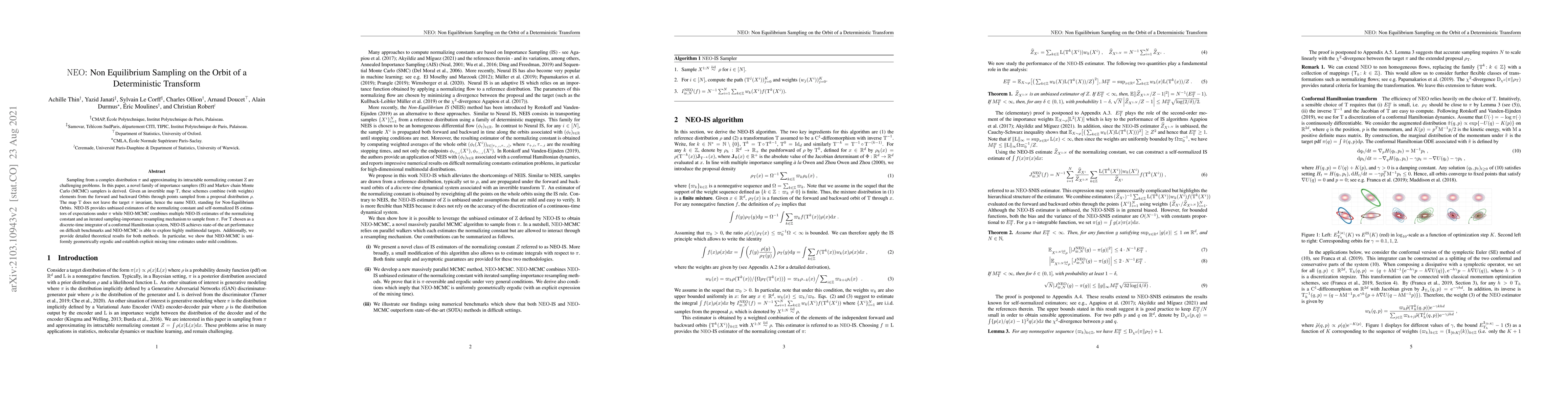 Thumbnail for NEO: Non Equilibrium Sampling on the Orbit of a Deterministic Transform