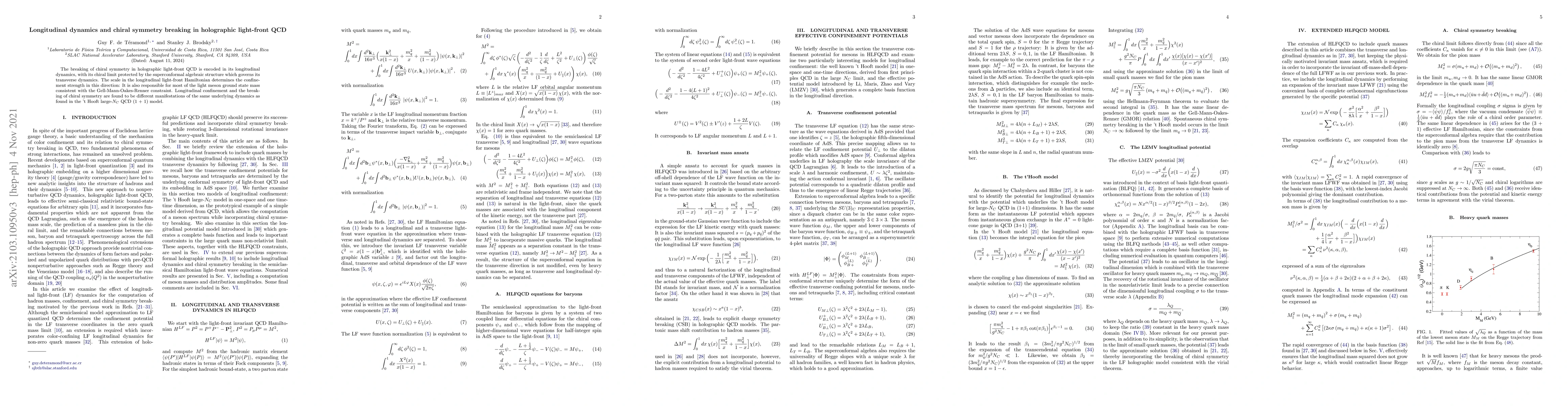 Thumbnail for Longitudinal dynamics and chiral symmetry breaking in holographic
  light-front QCD