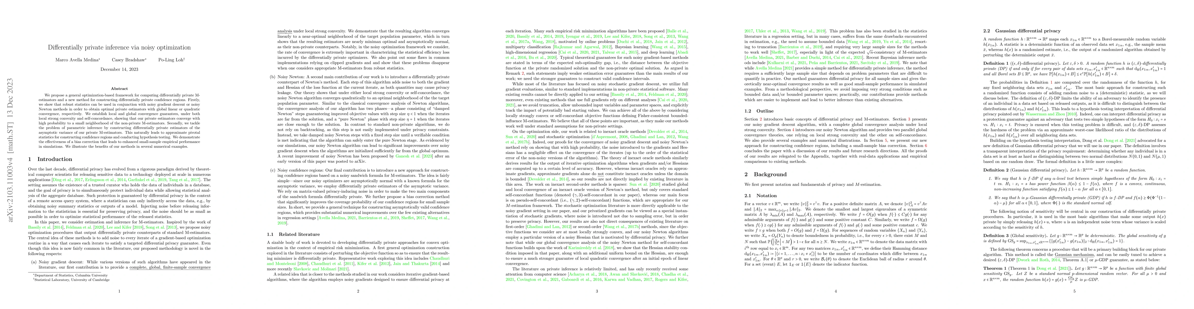 Thumbnail for Differentially private inference via noisy optimization