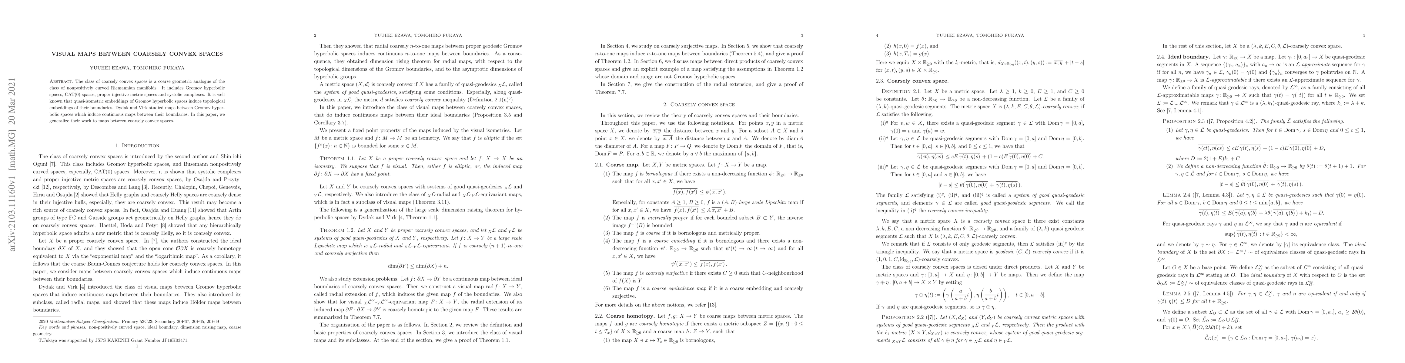 Thumbnail for Visual maps between coarsely convex spaces