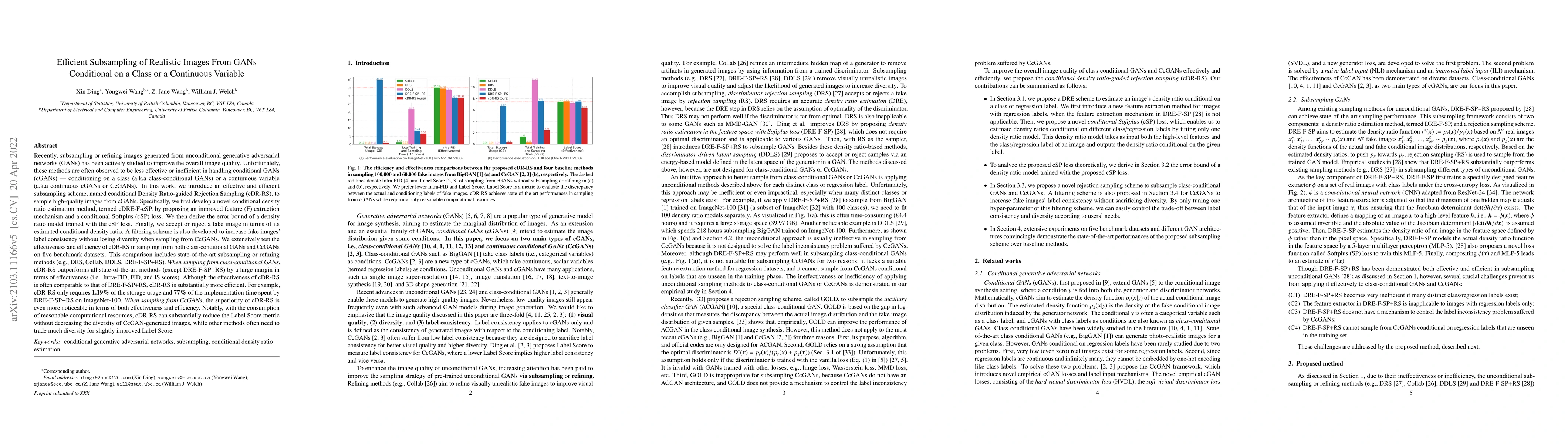 Thumbnail for Efficient Subsampling of Realistic Images From GANs Conditional on a
  Class or a Continuous Variable