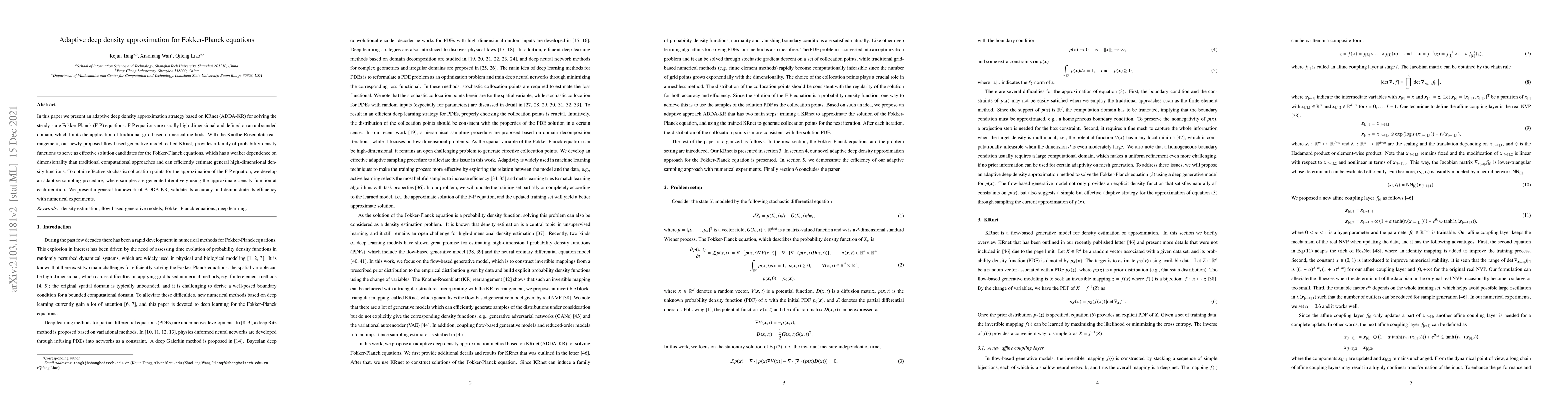 Thumbnail for Adaptive deep density approximation for Fokker-Planck equations