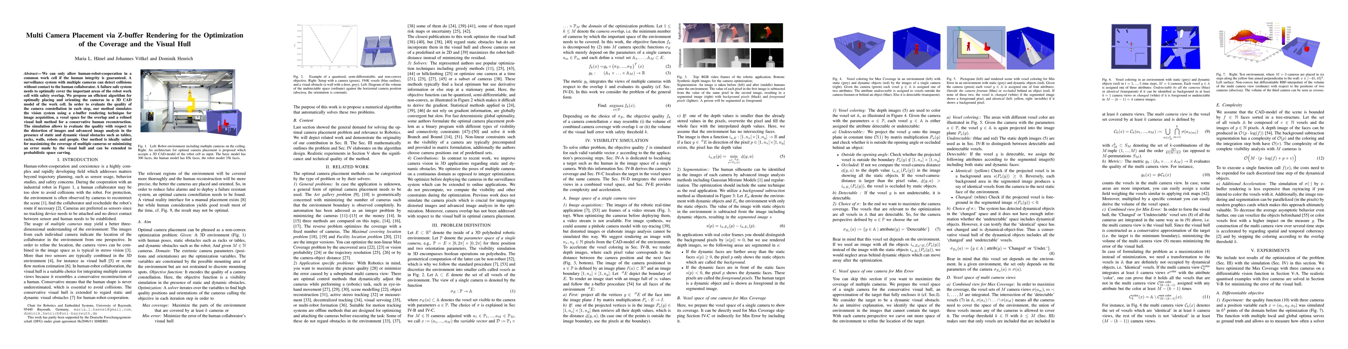 Thumbnail for Multi Camera Placement via Z-buffer Rendering for the Optimization of
  the Coverage and the Visual Hull