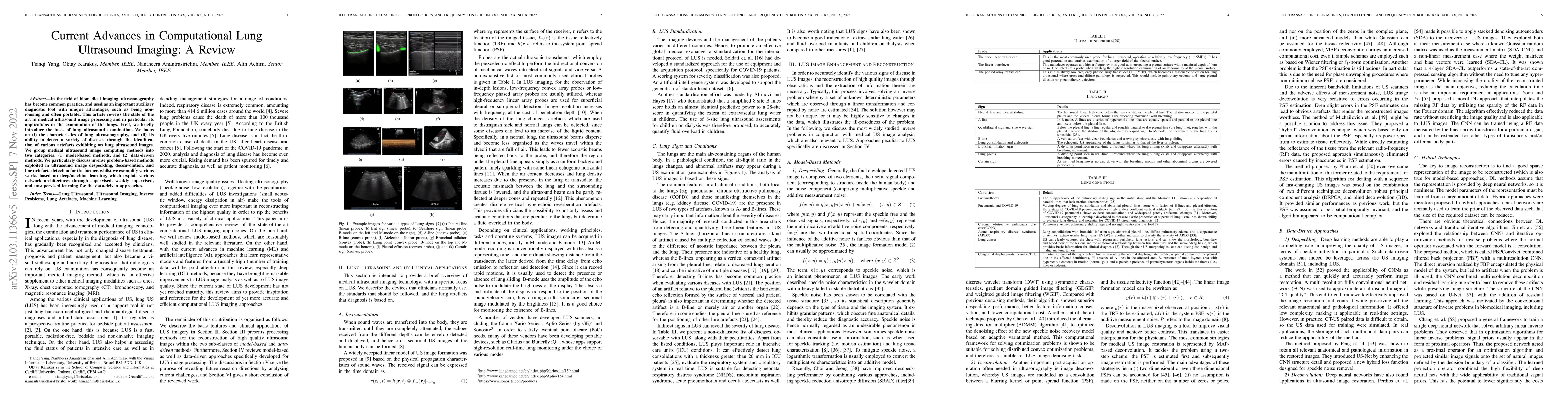 Thumbnail for Current Advances in Computational Lung Ultrasound Imaging: A Review