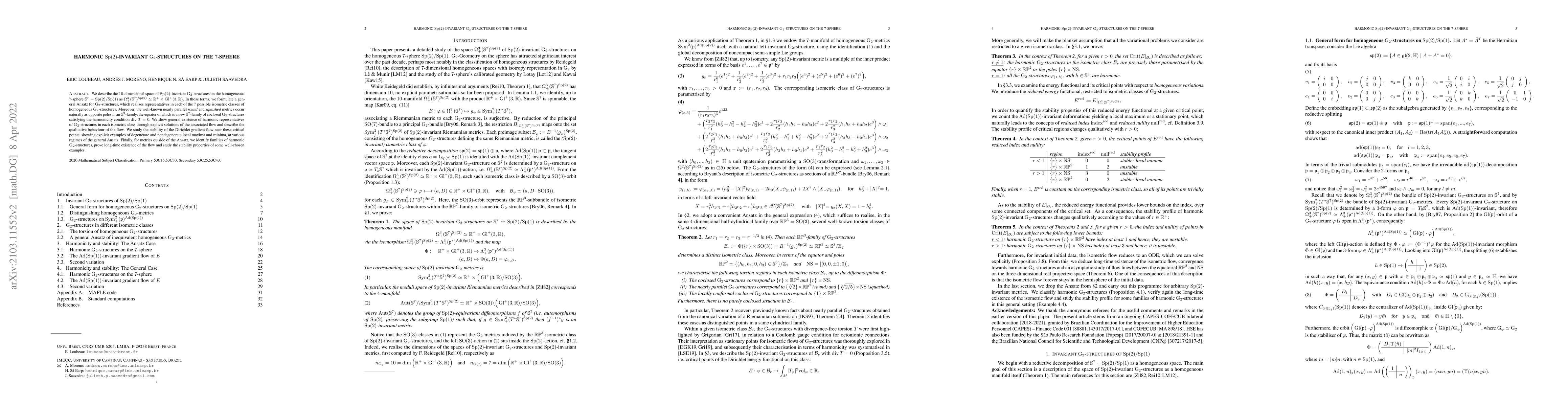 Thumbnail for Harmonic $Sp(2)$-invariant $G_2$-structures on the $7$-sphere