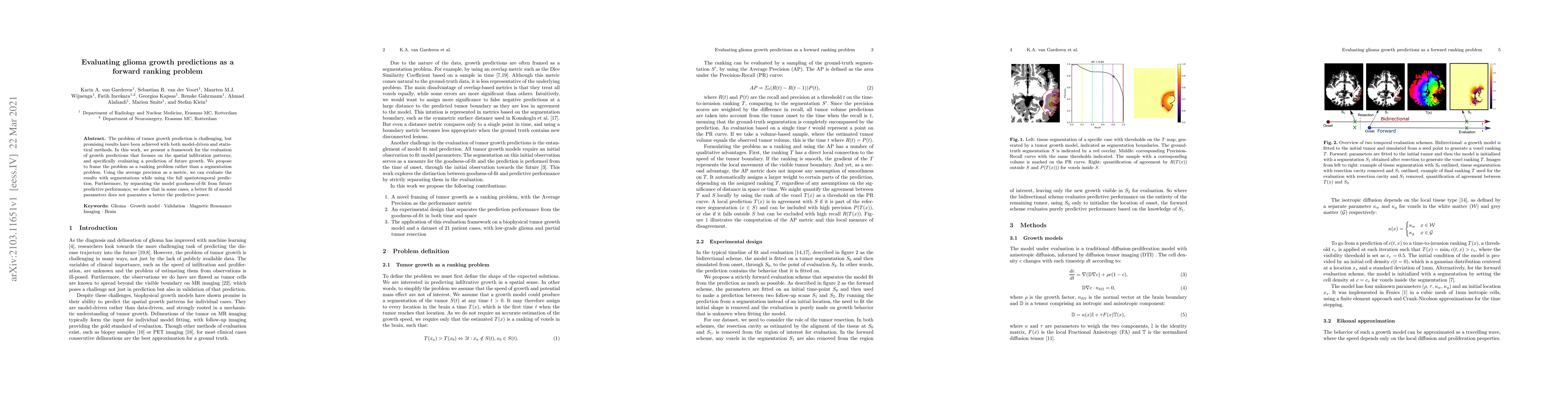 Thumbnail for Evaluating glioma growth predictions as a forward ranking problem