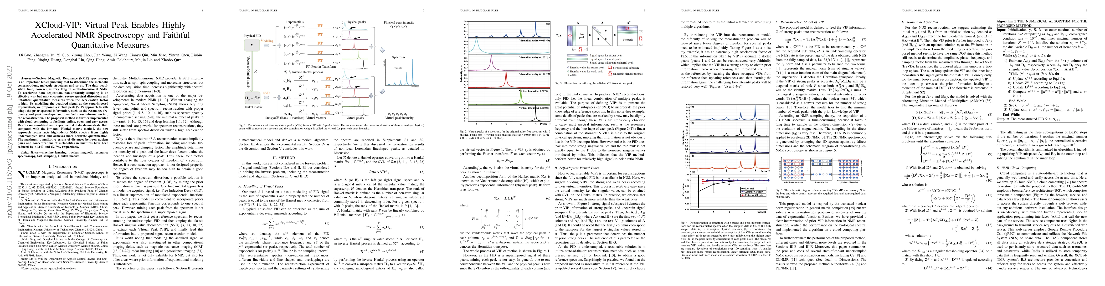 Thumbnail for XCloud-VIP: Virtual Peak Enables Highly Accelerated NMR Spectroscopy and
  Faithful Quantitative Measures
