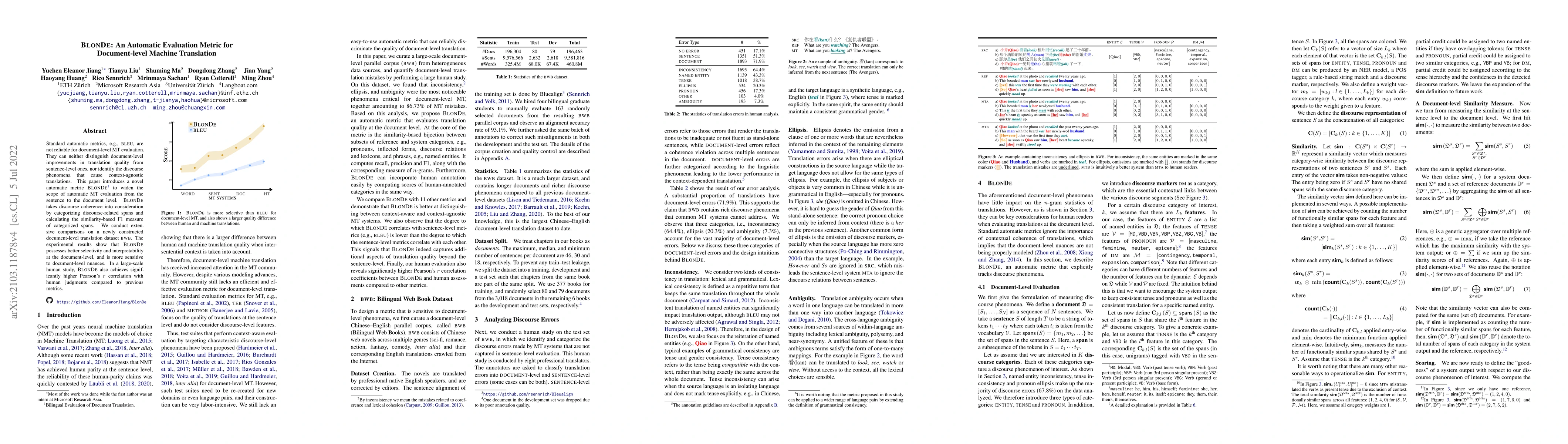 Thumbnail for BlonDe: An Automatic Evaluation Metric for Document-level Machine
  Translation
