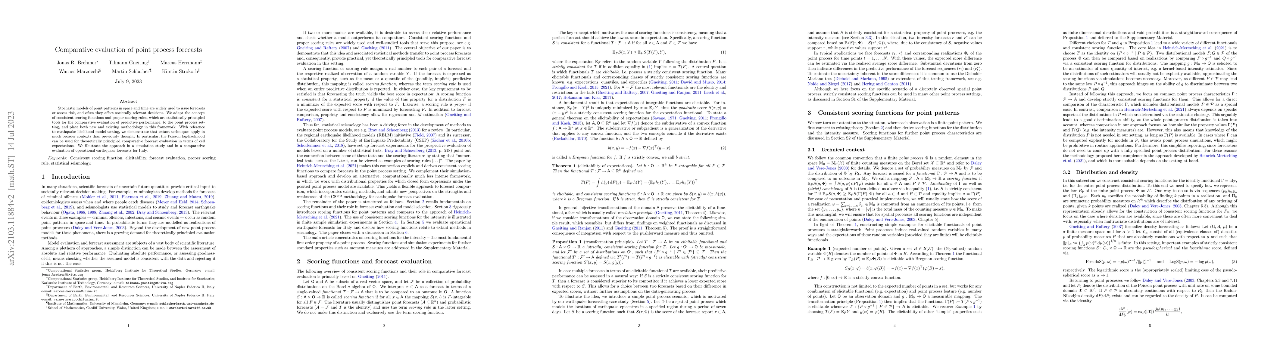 Thumbnail for Comparative evaluation of point process forecasts
