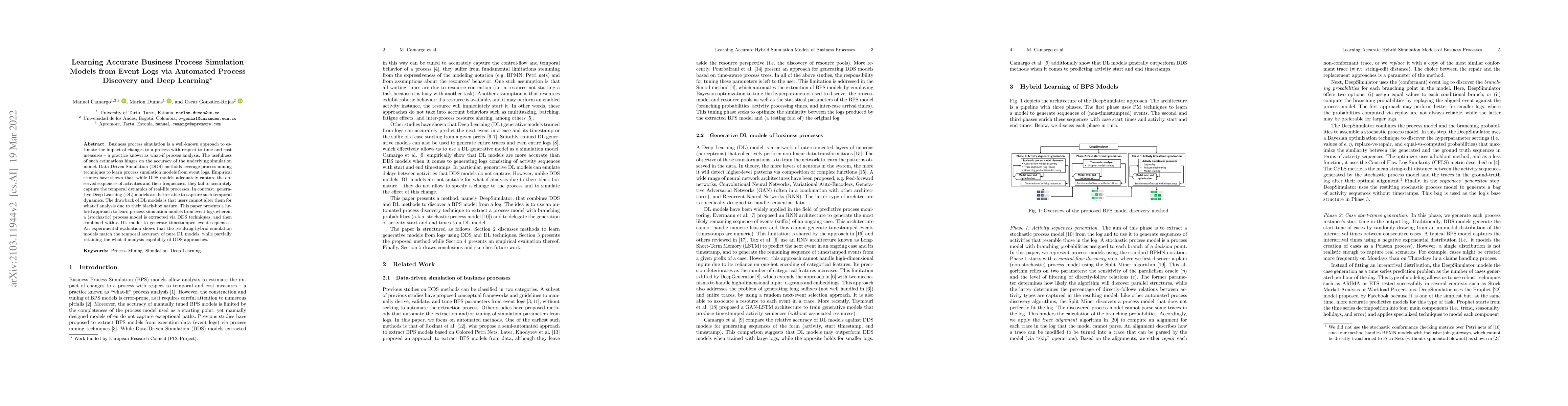 Thumbnail for Learning Accurate Business Process Simulation Models from Event Logs via
  Automated Process Discovery and Deep Learning