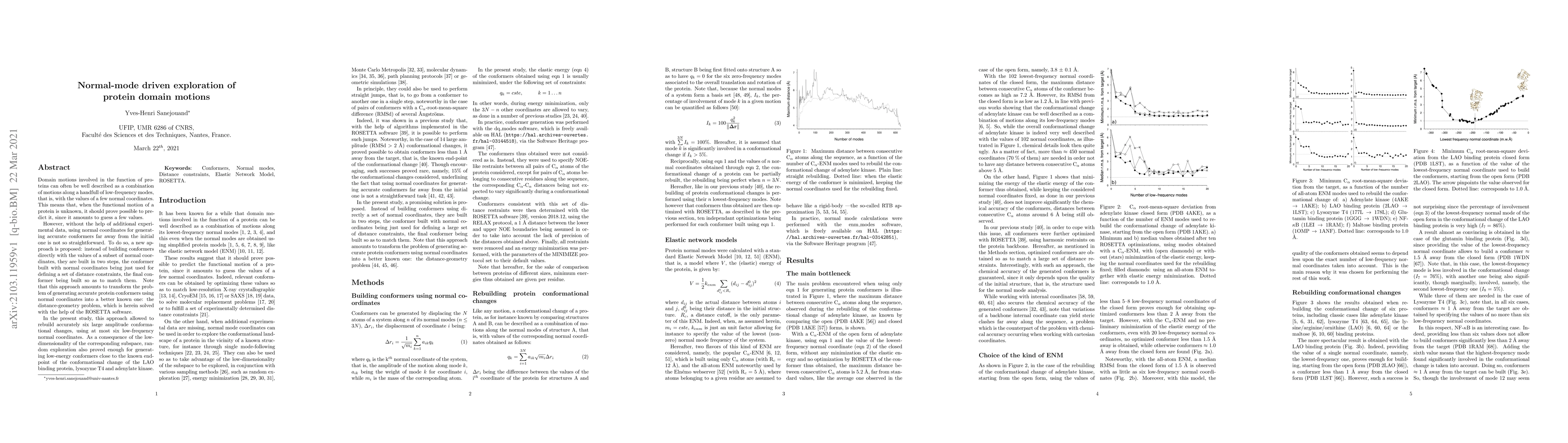Thumbnail for Normal-mode driven exploration of protein domain motions
