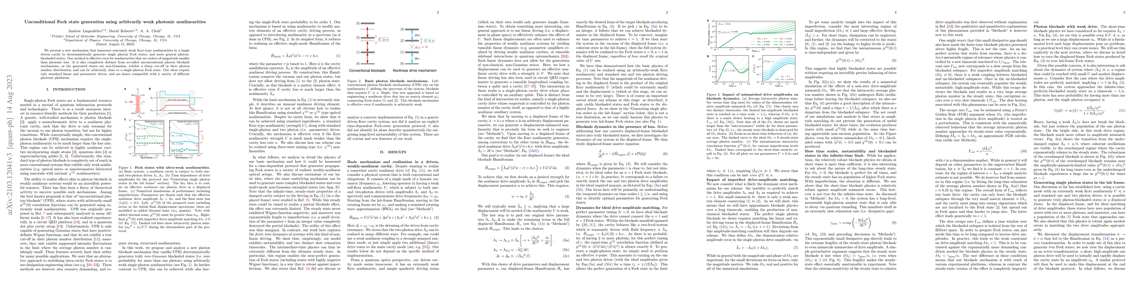 Thumbnail for Unconditional Fock state generation using arbitrarily weak photonic
  nonlinearities