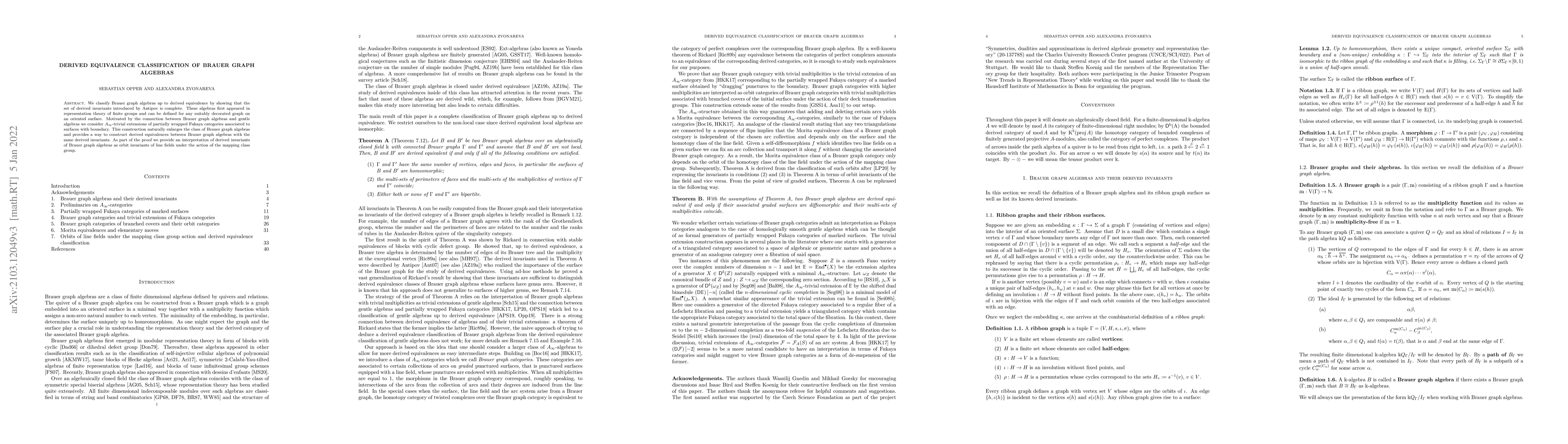 Thumbnail for Derived equivalence classification of Brauer graph algebras