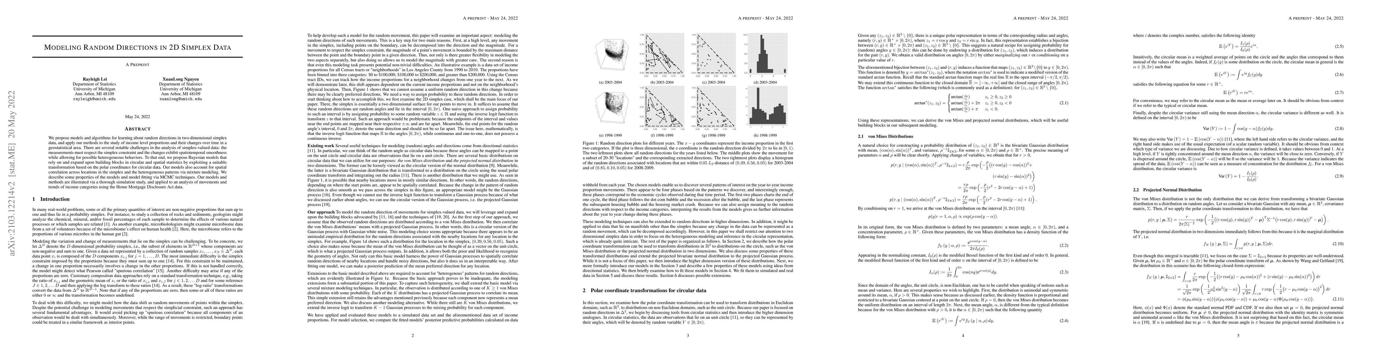Thumbnail for Modeling Random Directions in 2D Simplex Data