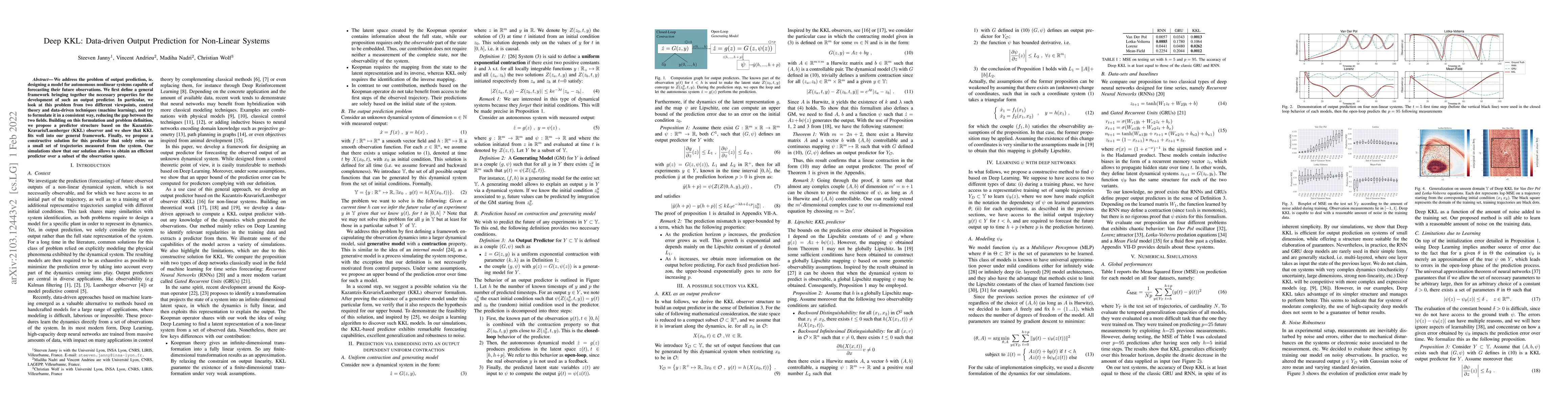 Thumbnail for Deep KKL: Data-driven Output Prediction for Non-Linear Systems