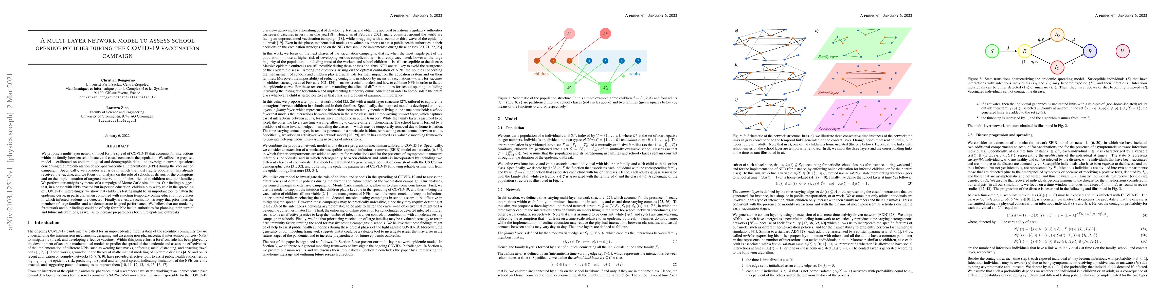 Thumbnail for A multi-layer network model to assess school opening policies during the
  COVID-19 vaccination campaign