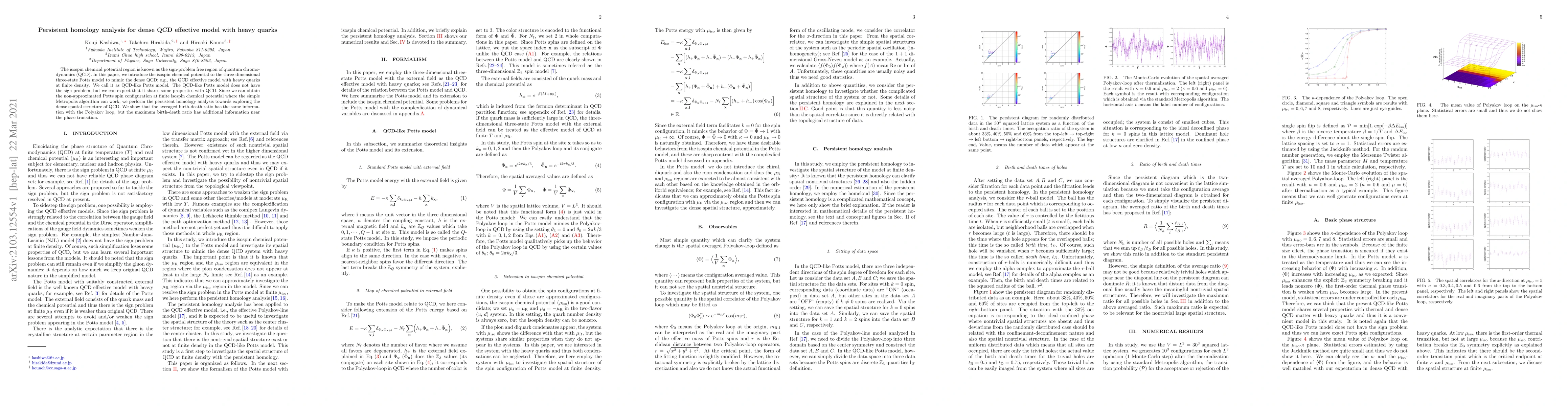 Thumbnail for Persistent homology analysis for dense QCD effective model with heavy
  quarks