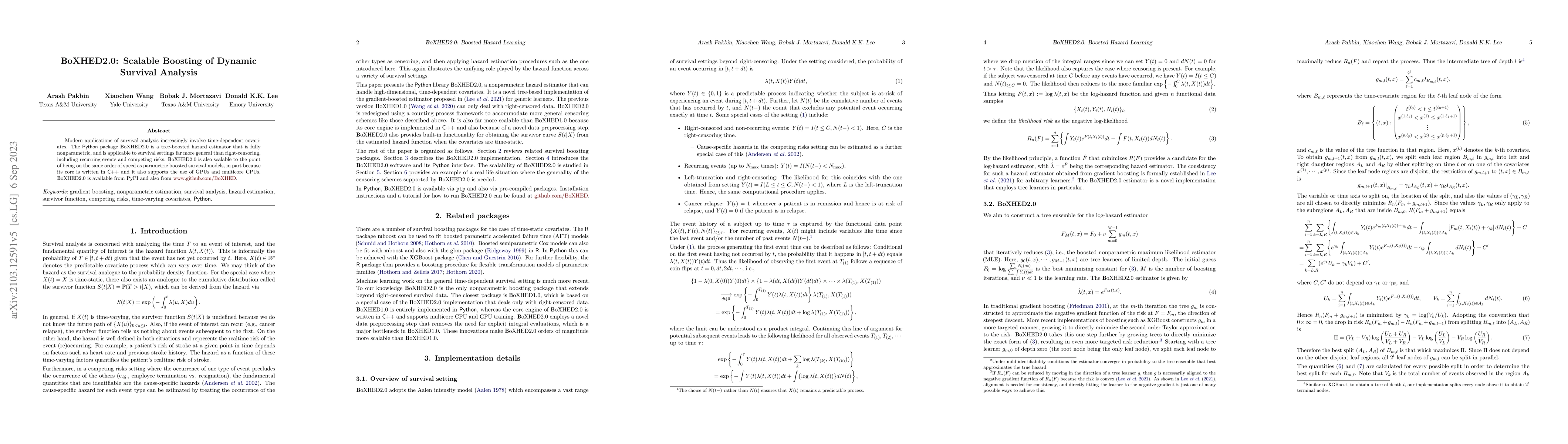 Thumbnail for BoXHED2.0: Scalable boosting of dynamic survival analysis