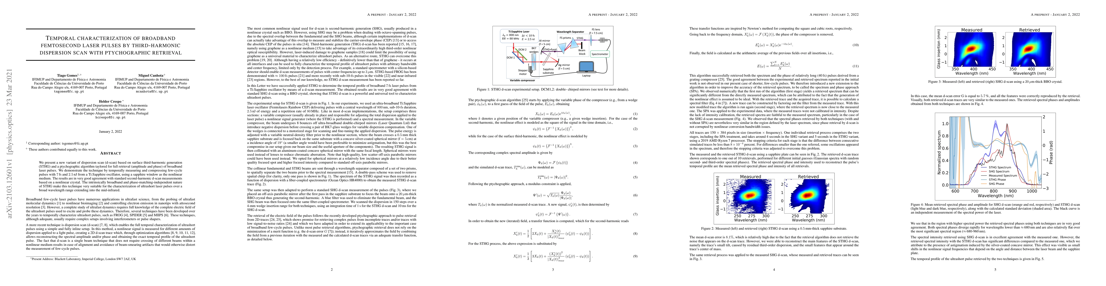 Thumbnail for Temporal characterization of broadband femtosecond laser pulses by
  third-harmonic dispersion scan with ptychographic retrieval