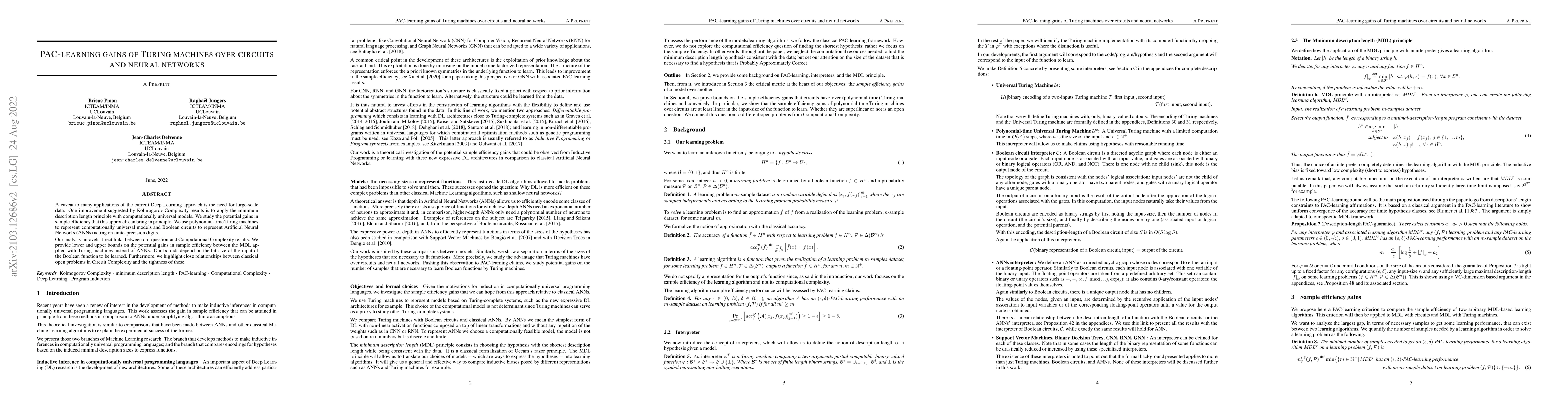 Thumbnail for PAC-learning gains of Turing machines over circuits and neural networks
