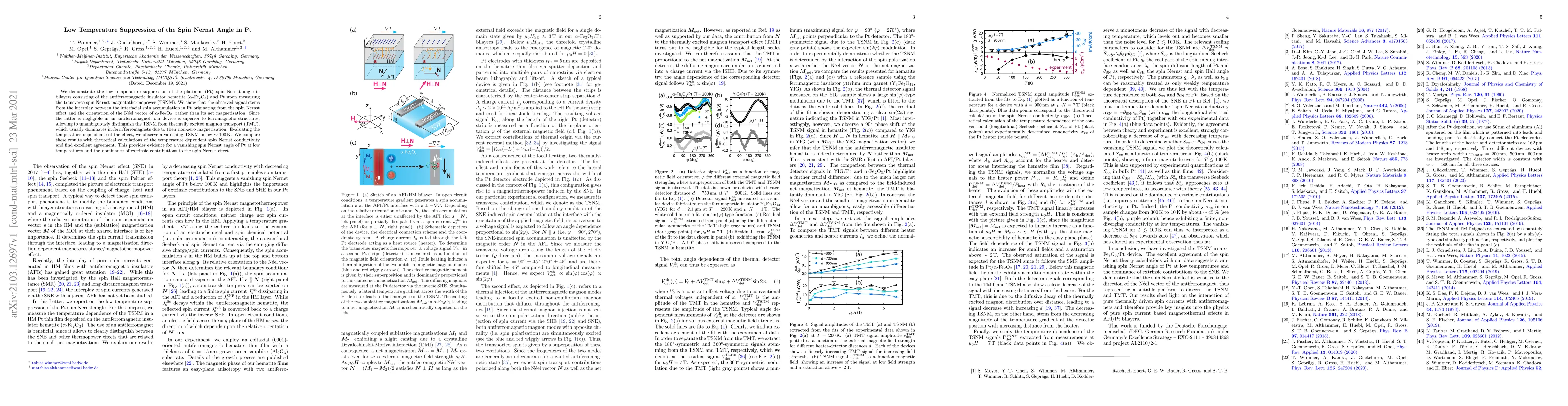 Thumbnail for Low Temperature Suppression of the Spin Nernst Angle in Pt