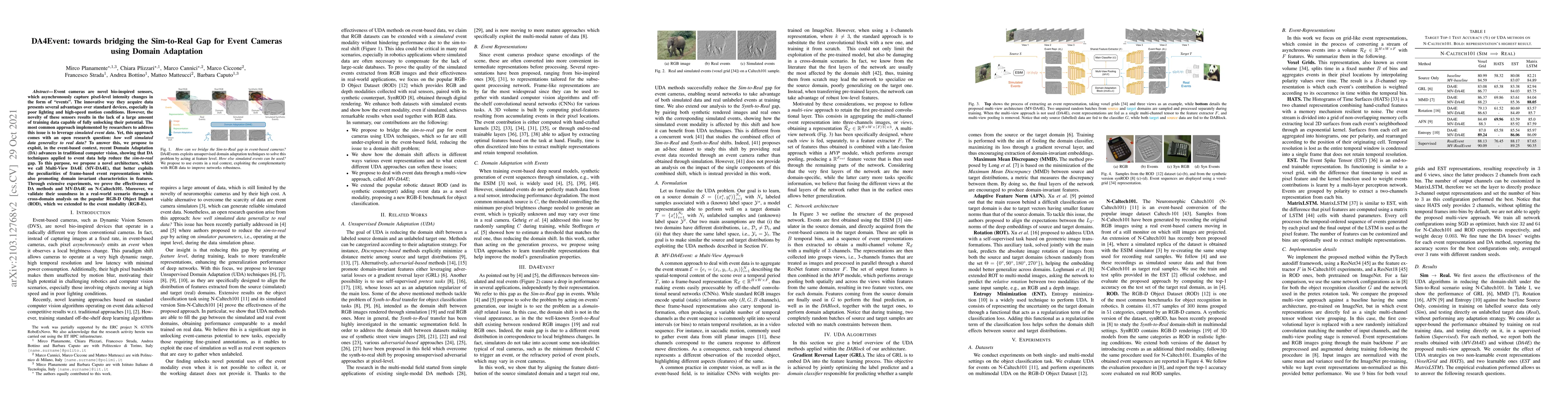 Thumbnail for DA4Event: towards bridging the Sim-to-Real Gap for Event Cameras using
  Domain Adaptation