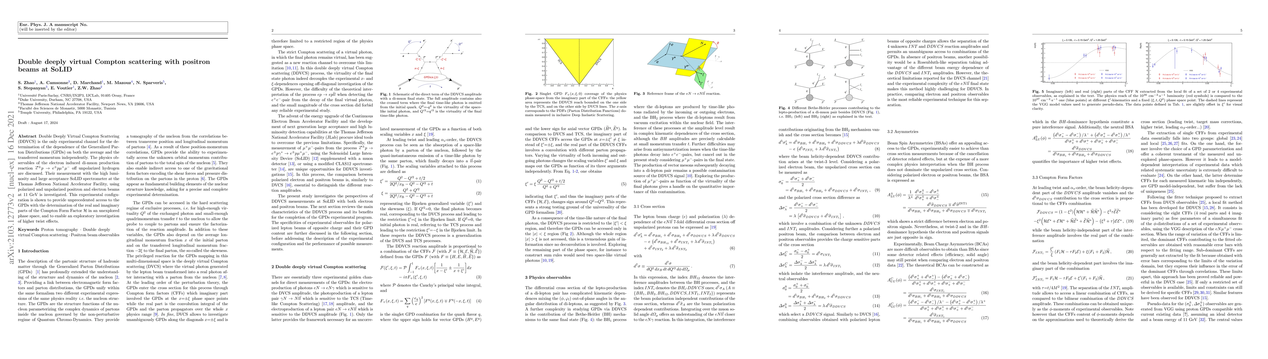 Thumbnail for Double deeply virtual Compton scattering with positron beams at SoLID