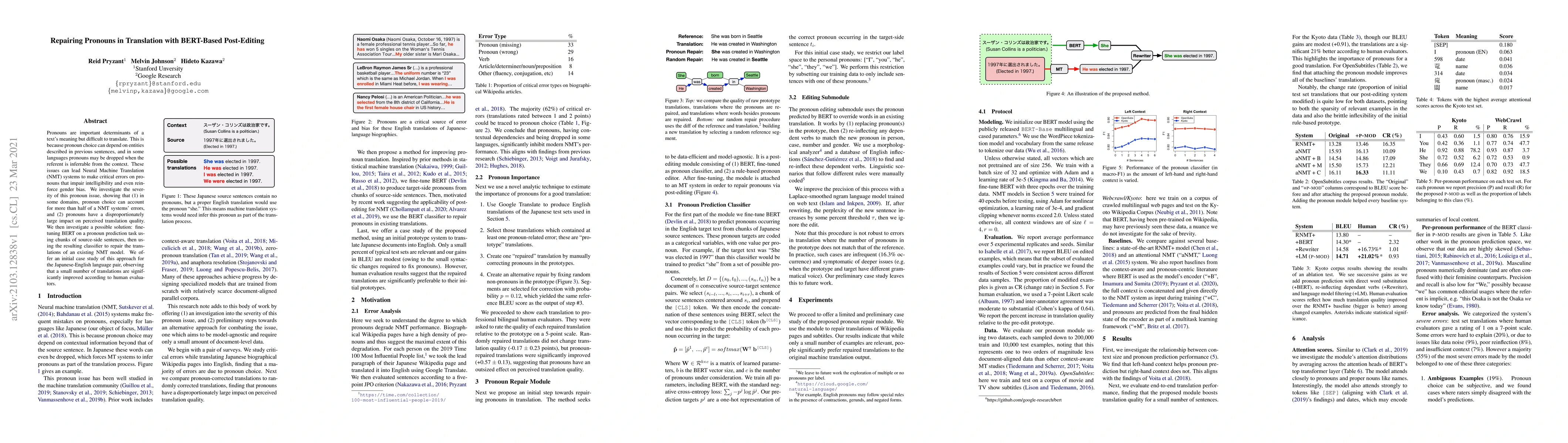 Thumbnail for Repairing Pronouns in Translation with BERT-Based Post-Editing