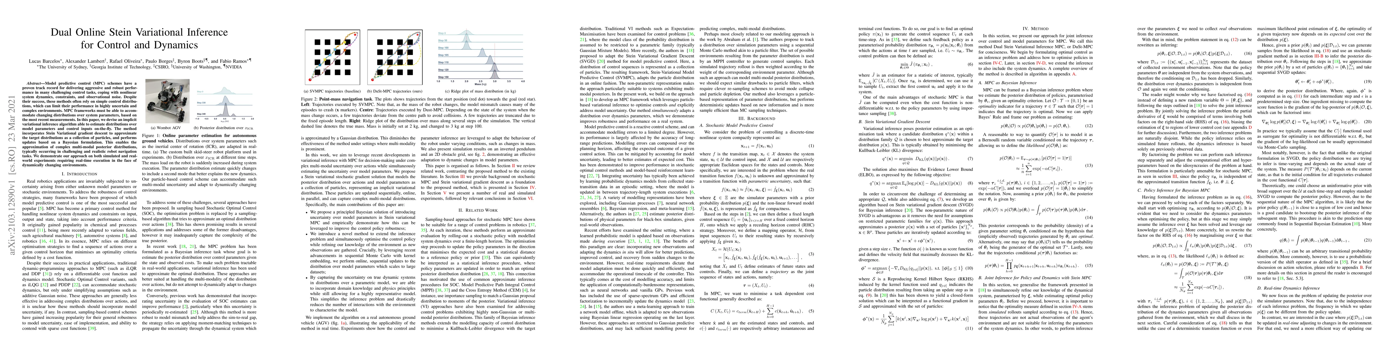 Thumbnail for Dual Online Stein Variational Inference for Control and Dynamics