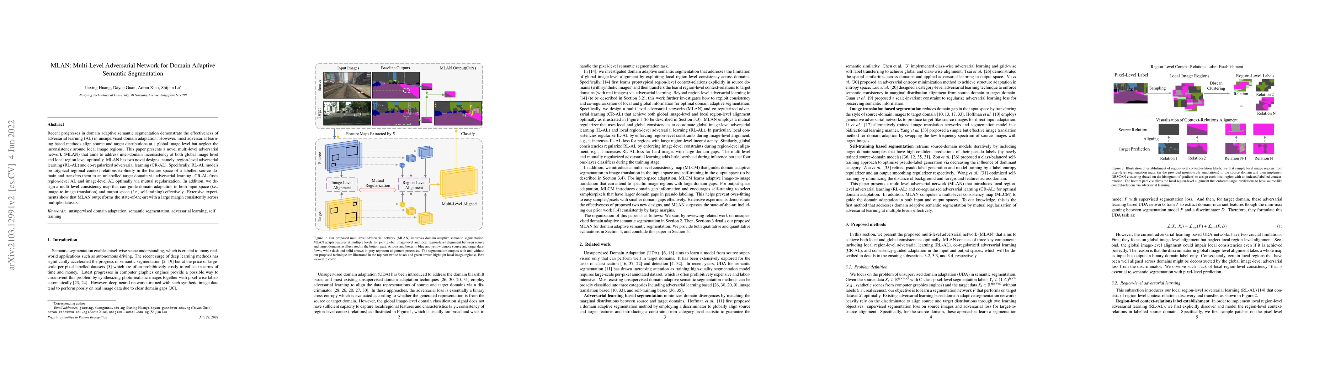Thumbnail for MLAN: Multi-Level Adversarial Network for Domain Adaptive Semantic
  Segmentation