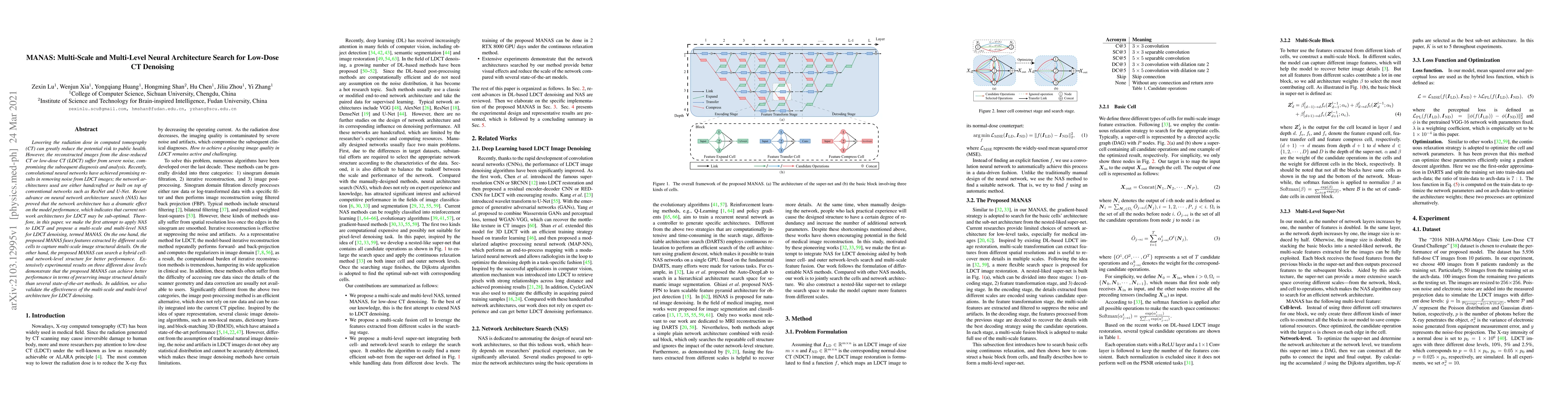 Thumbnail for MANAS: Multi-Scale and Multi-Level Neural Architecture Search for
  Low-Dose CT Denoising