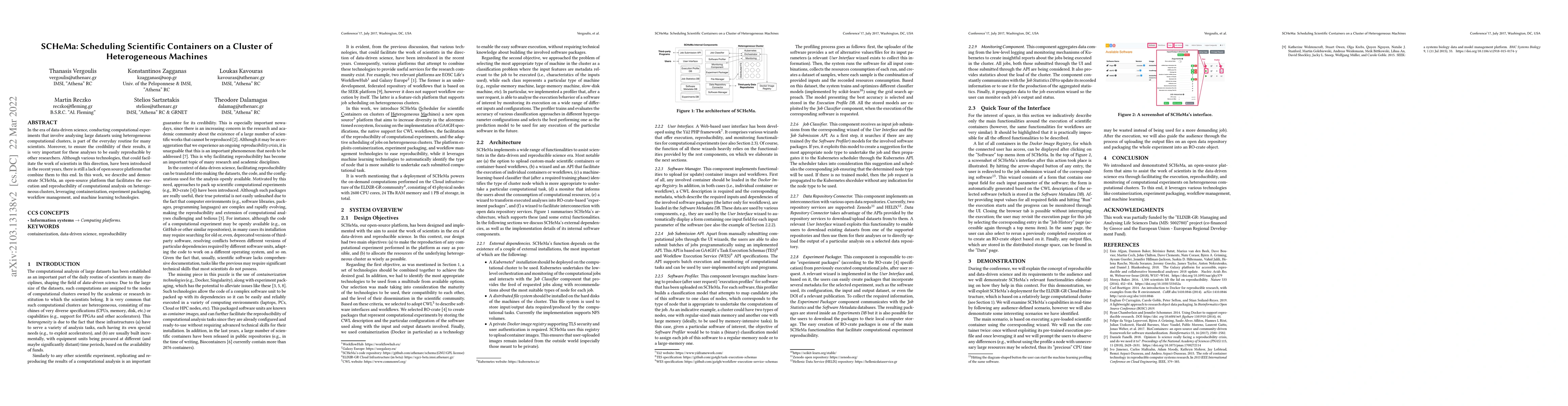 Thumbnail for SCHeMa: Scheduling Scientific Containers on a Cluster of Heterogeneous
  Machines