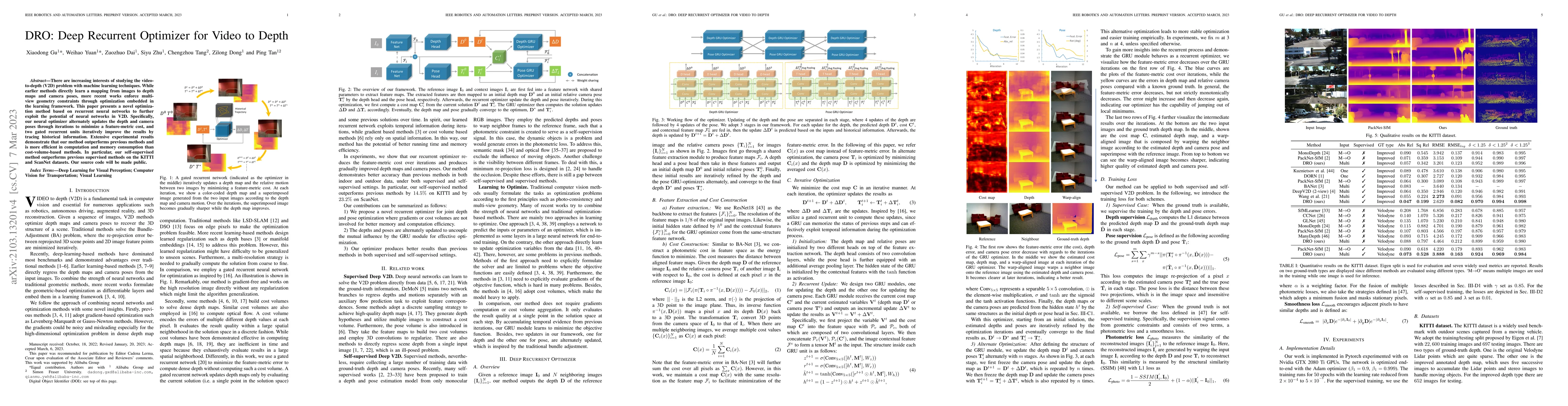 Thumbnail for DRO: Deep Recurrent Optimizer for Video to Depth