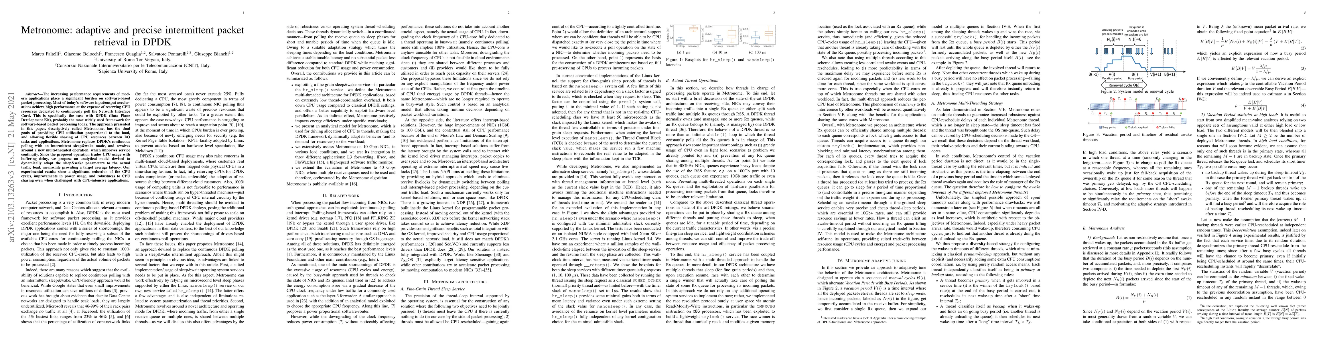 Thumbnail for Metronome: adaptive and precise intermittent packet retrieval in DPDK