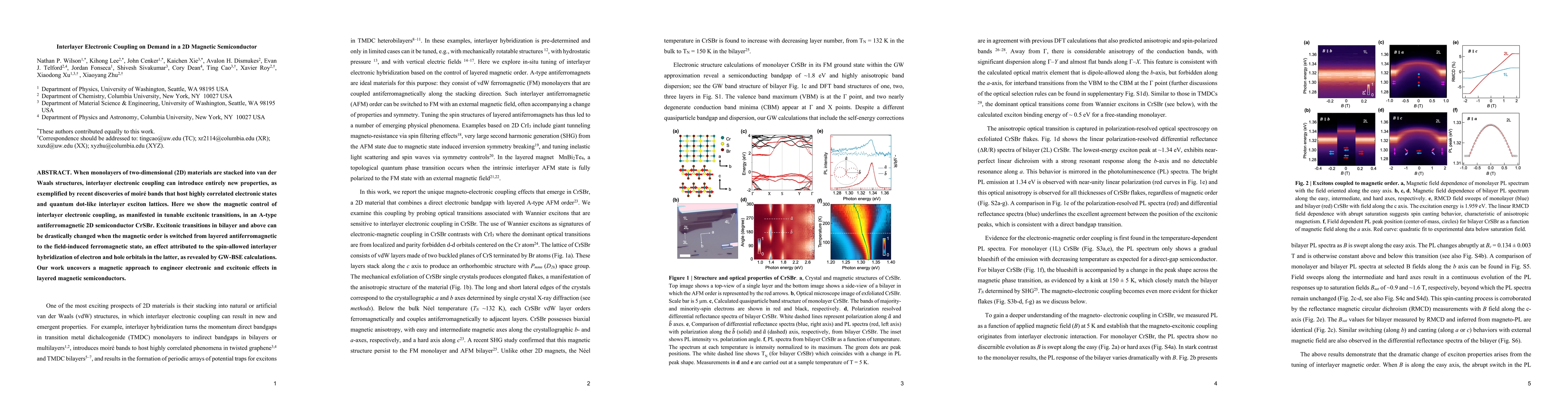 Thumbnail for Interlayer Electronic Coupling on Demand in a 2D Magnetic Semiconductor