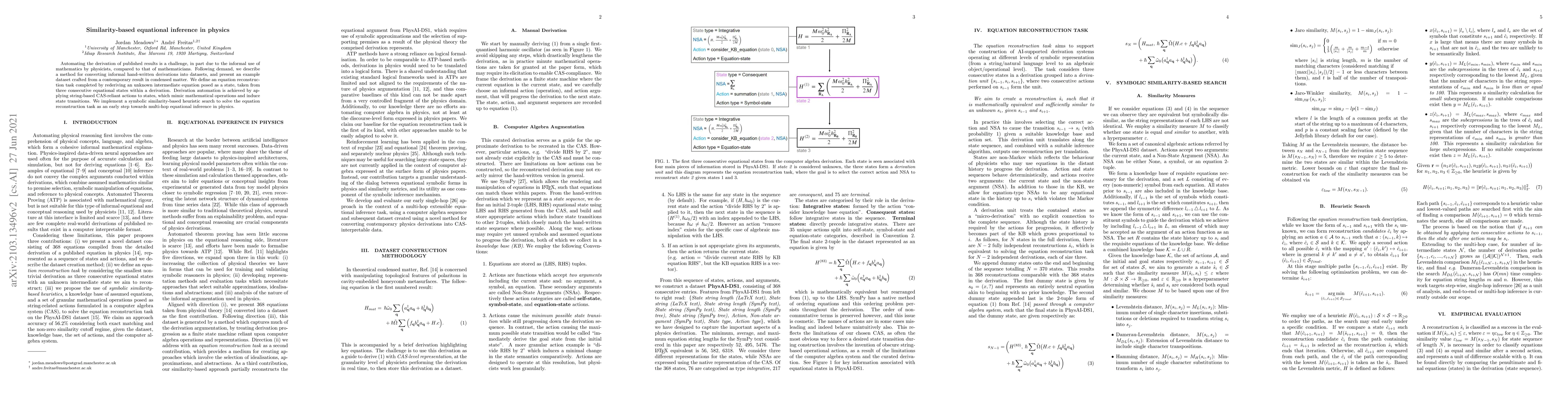 Thumbnail for Similarity-Based Equational Inference in Physics