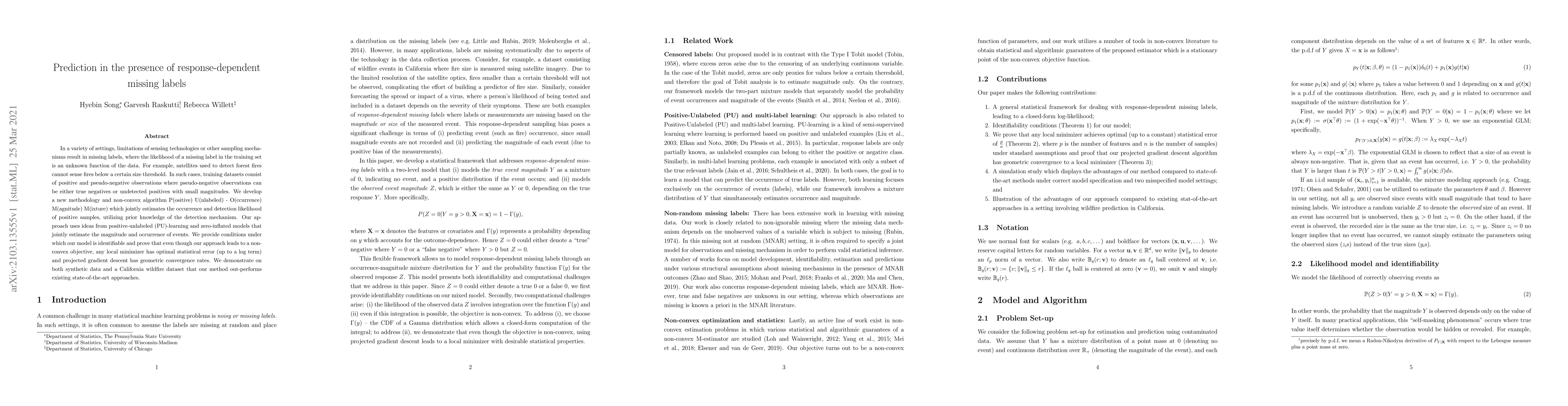 Thumbnail for Prediction in the presence of response-dependent missing labels