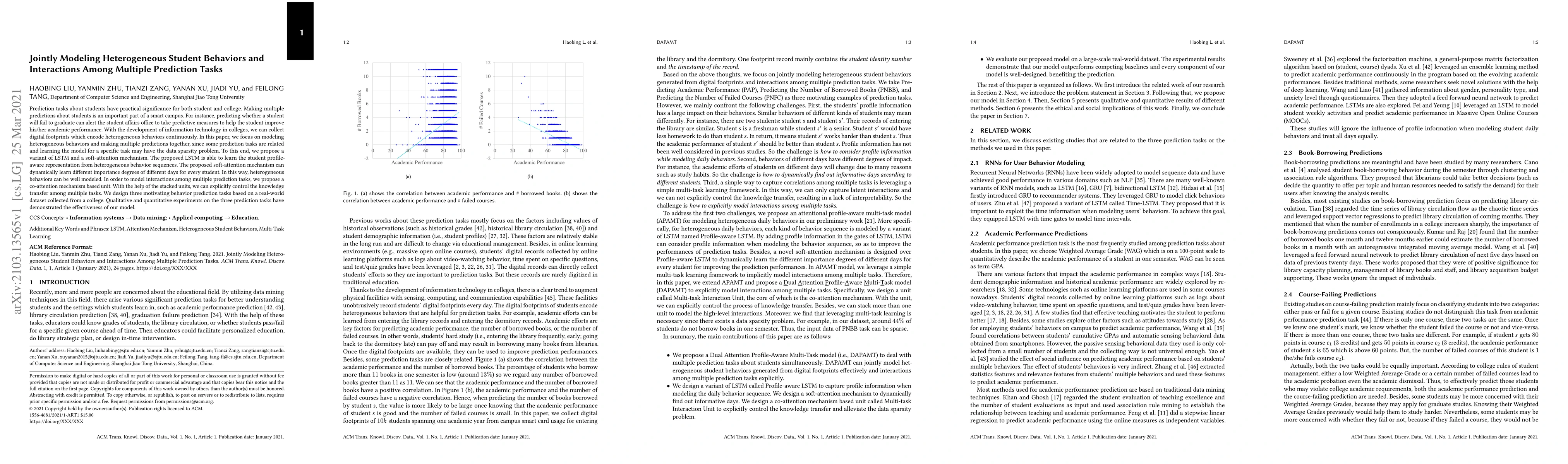 Thumbnail for Jointly Modeling Heterogeneous Student Behaviors and Interactions Among
  Multiple Prediction Tasks