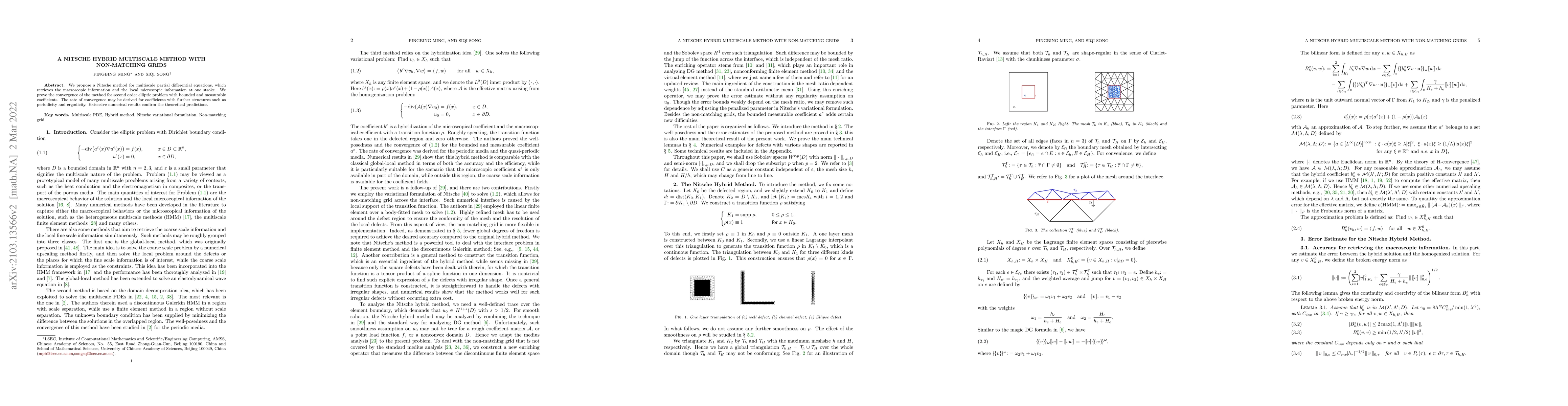 Thumbnail for A Nitsche Hybrid multiscale method with non-matching grids