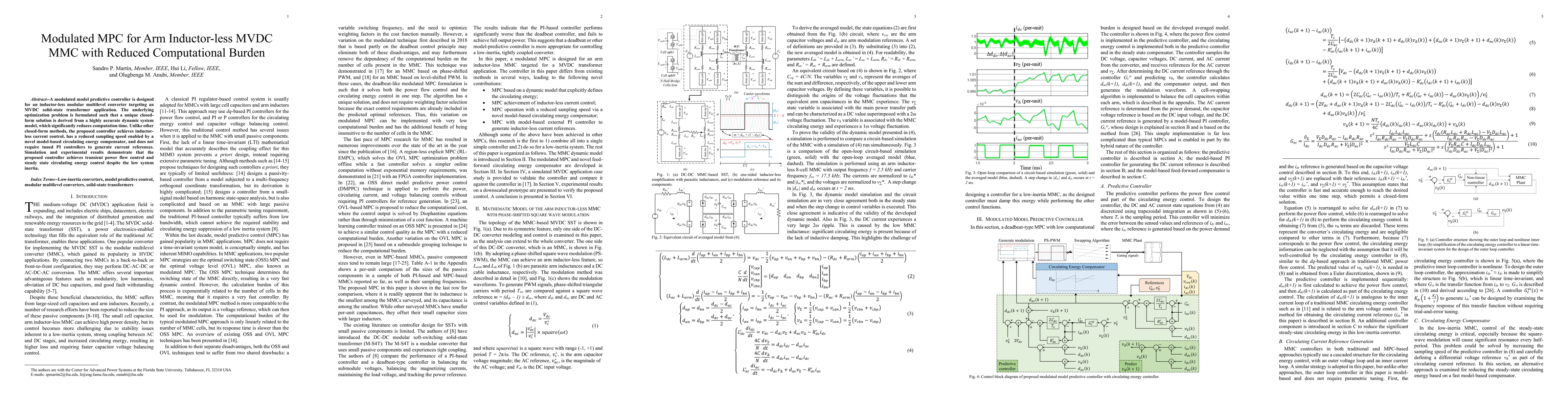 Thumbnail for Modulated MPC for Arm Inductor-less MVDC MMC with Reduced Computational
  Burden