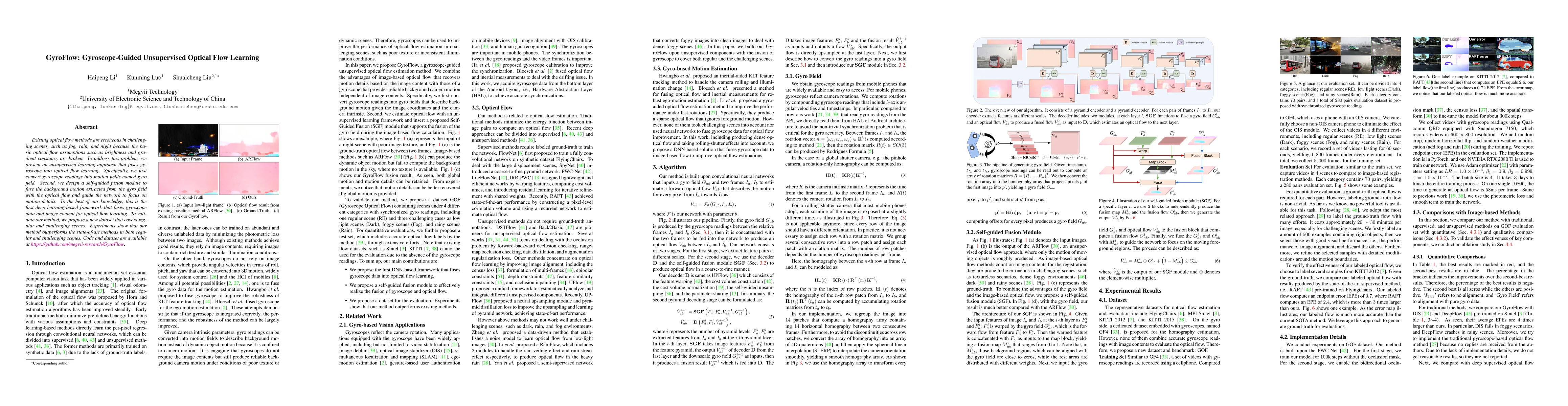 Thumbnail for GyroFlow: Gyroscope-Guided Unsupervised Optical Flow Learning