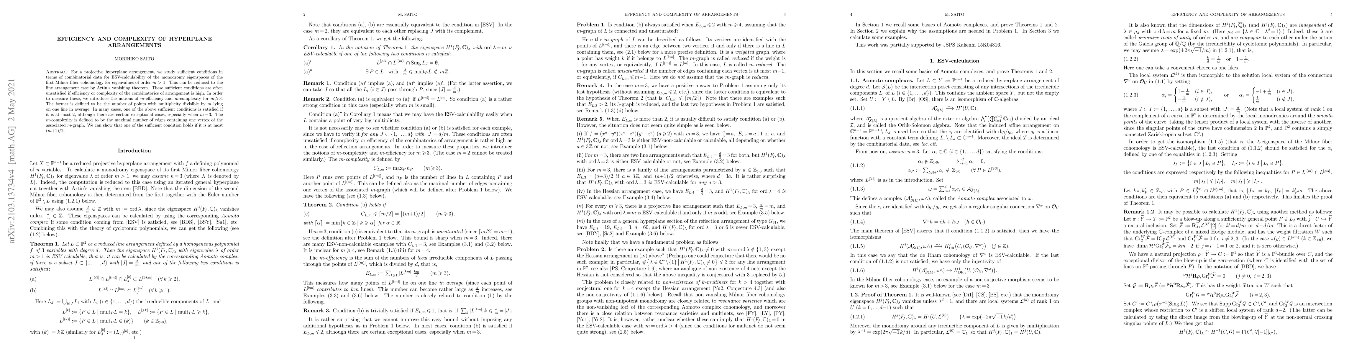 Thumbnail for Efficiency and complexity of hyperplane arrangements